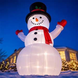 Muñeco de Nieve Inflable para Navidad de 3M 4M, Inflables Publicitarios, Decoración de Jardín, Muñeco de Nieve Navideño Inflable con Luces - Product Image 2