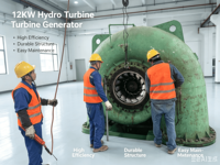 Generator Energi Bebas 150KW-2MV Turbin Pelton Hidro Sistem Roda Gila Baja untuk 50kw