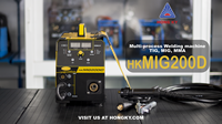 HKMIG200D onduleur équipement de soudage multi-processus 200A 220V meilleure qualité Portable MIG/TIG/MMA STICK nouvel état fabriqué au Vietnam