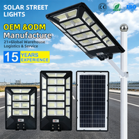 Lampe solaire tout-en-un pour rue, 500W 1000W, haute luminosité, étanche IP65, allumage automatique du crépuscule à l'aube, LED pour village, ferme, route rurale