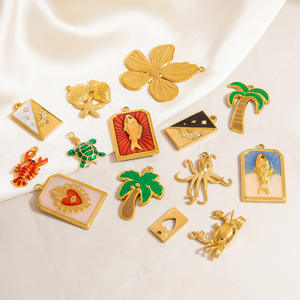 Colgantes Temáticos de Acero Inoxidable, Serie Océano, Forma de Animal, Accesorios de Joyería DIY, Unisex, Uso Diario - Product Image 2