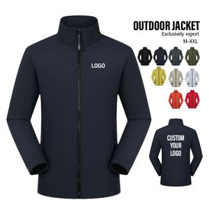 Factory Support Custom Winter Windproof Fleece <b>Zip</b> <b>up</b> <b>Jacket</b> Sports Outdoor Warm Unisex Women Men Windbreaker <b>Jacket</b> - Product Image 1