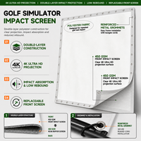 Écran de pratique de golf commercial OEM triple couche pour académies, terrains de golf et salles d'entraînement intérieures