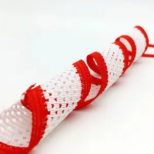 Пользовательская 2,5 см трикотажная лента с вязаной крючком лентой с боковой лентой, поддержка других спецификаций и цветов, текстильная эластичная лента