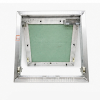 Puerta de Acceso al Techo Perforada Ignífuga con Marco de Aluminio e Inserto de Placa de Yeso Verde para Uso en Centros Comerciales y Hospitales