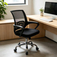 Fauteuil de bureau pivotant en maille ergonomique pour visiteurs, dossier haut réglable, idéal pour le bureau et l'ordinateur - Vente en gros