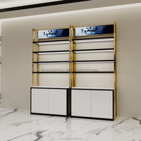 Étagère cosmétique de présentoir de parfum de conception simple avec la conception de kiosque de luxe d'éclairage pour l'étalage cosmétique d'affichage de centre commercial