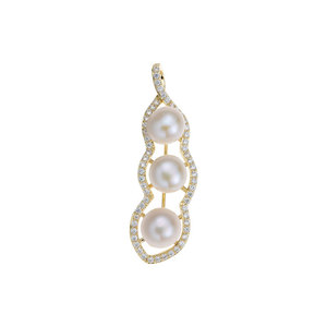 Muyu Peanut Shape Freshwater Pearl Brooch Zinc Alloy Women's Lapel Pin Party Fashion Accessory - Product Image 5