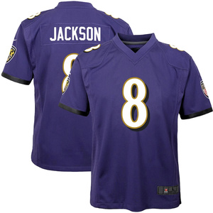 Camiseta de Fútbol Americano Barr 8 Lamar Jackson Vintage 20 Ed Reed Morada y Negra para Hombre, Edición Limitada F.U.S.E.V.P, Cosida en Estados Unidos - Product Image 6