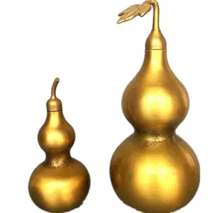 High quality solid brass gourd cucurbit shape ornament handicraft home bottle decorations