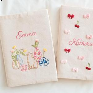 <span class=keywords><strong>Cuaderno</strong></span> Personalizado <span class=keywords><strong>Bordado</strong></span> a Mano, Diario de Tela Hecho a Mano, <span class=keywords><strong>Cuaderno</strong></span> con Diseño de Margaritas, Diario con Tapa Dura de Tela, <span class=keywords><strong>Cuaderno</strong></span> Personalizado - Product Image 2