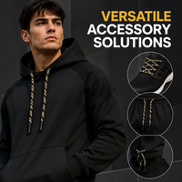 Cordon tressé personnalisable 100 % polyester écologique avec extrémités trempées dans le silicone pour vêtements de sport, chaussures, textiles de maison et sacs