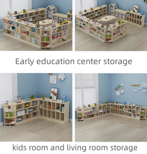 Scaffale Organizzatore in Legno <span class=keywords><strong>Montessori</strong></span> a Quattro Ripiani per Asilo Nido e Scuola Materna - Product Image 4