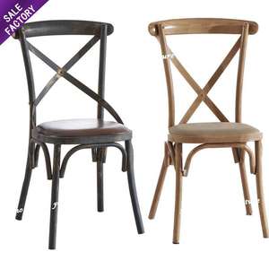 Luxury Stacking Metal Cross Back Event Dining <b>Chairs</b> Banquet Ceremony Wedding Gold X Back Crossback <b>Chair</b> for Event Reception - Product Image 1