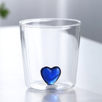 Tasse d'eau en verre de restaurant de conception coréenne 3D personnalisée