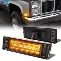 Feux latéraux à LED fumés pour Chevy C10 C20 C30 GMC C1500 C2500 Suburban Blazer Jimmy 1981-1991