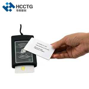 EMV USB/RS232 NFC + IC رقاقة كومبو قارئ بطاقات الاتصال و تماس الذكية قارئ بطاقات ACR1281U-C1