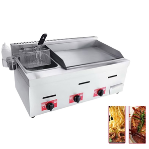 Premium 304 MultiFunction Gas <b>Pan</b> & Griddle for Hotel <b>BBQ</b> M01 304 Stainless Steel <b>Pan</b> & Griddle - Product Image 5