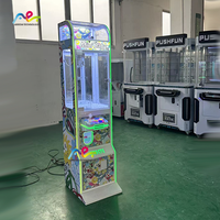 Mini machine de jeu à grue à monnayeur pour petits jouets avec accepteur de billets