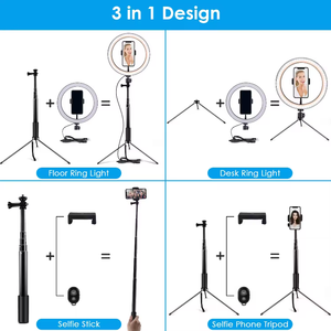 Caméra vidéo de photographie en direct de maquillage bon marché anneau lumineux Led de 10 pouces avec trépied support de téléphone anneau USB <span class=keywords><strong>lampe</strong></span> <span class=keywords><strong>pour</strong></span> Youtube <span class=keywords><strong>tiktok</strong></span> - Product Image 4