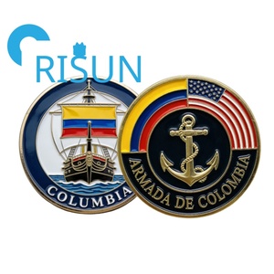 Monedas Conmemorativas Personalizadas al por Mayor, Monedas de Recuerdo del Ejército Naval de Colombia, Monedas de Desafío con su Propio Diseño - Product Image 3