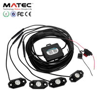 Luces LED de Alta Calidad para Bajos de Coche, 4/6 Pods, Modelo RGBW con Control Remoto por APP, Luces Decorativas Universales para Automóviles