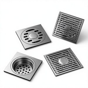 OEM Stainless Steel Modern Simple Gunmetal Gray Floor Drain Large Flow Insect-proof Odor-proof Bathroom Shower Room Toilet - Product Image 4