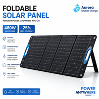 Module solaire pliable JiYao 480W, rendement de 25%, haute performance, noir, systèmes pour camping-cars, applications marines, activités de plein air