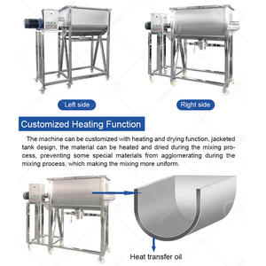 OCEAN Double Arbre Horizontal Vis Substrat Champignon Ruban Mélangeur Poudre Mélangeur Machine 1000kg - Product Image 5