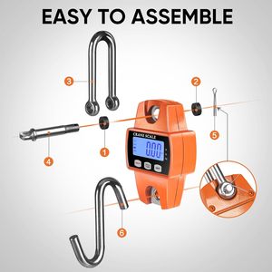 Báscula Digital Portátil de 300 kg/600 lb, Mini Báscula Electrónica con Pantalla LCD - Product Image 5