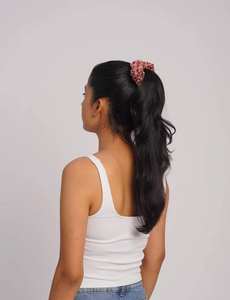 Coleteros para el Cabello Hechos a Mano con Tela de Sari Vintage, Coleteros con Estampado Hippie - Product Image 4