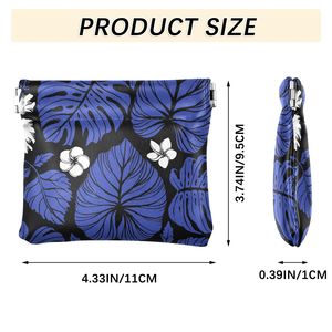 Custom Printed PU Leather Key <b>Pouch</b> <b>Mini</b> Coin Holder with Snap Frame for Outdoor Sport - Product Image 2