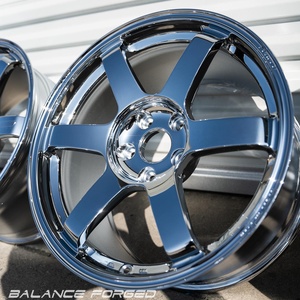 Jantes de course Ultra Saga SL Blast Chrome TE37, roues forgées T6061 5x112 5x114.3 5x120 18 19 20 pour BMW M4 <span class=keywords><strong>Toyota</strong></span> OEM - Product Image 4