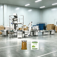 Machine de remplissage granulaire à haute efficacité avec engrenage intégré, pour pots de café, épices et grains, avec fermeture automatique des couvercles de boîtes et étiquetage de surface