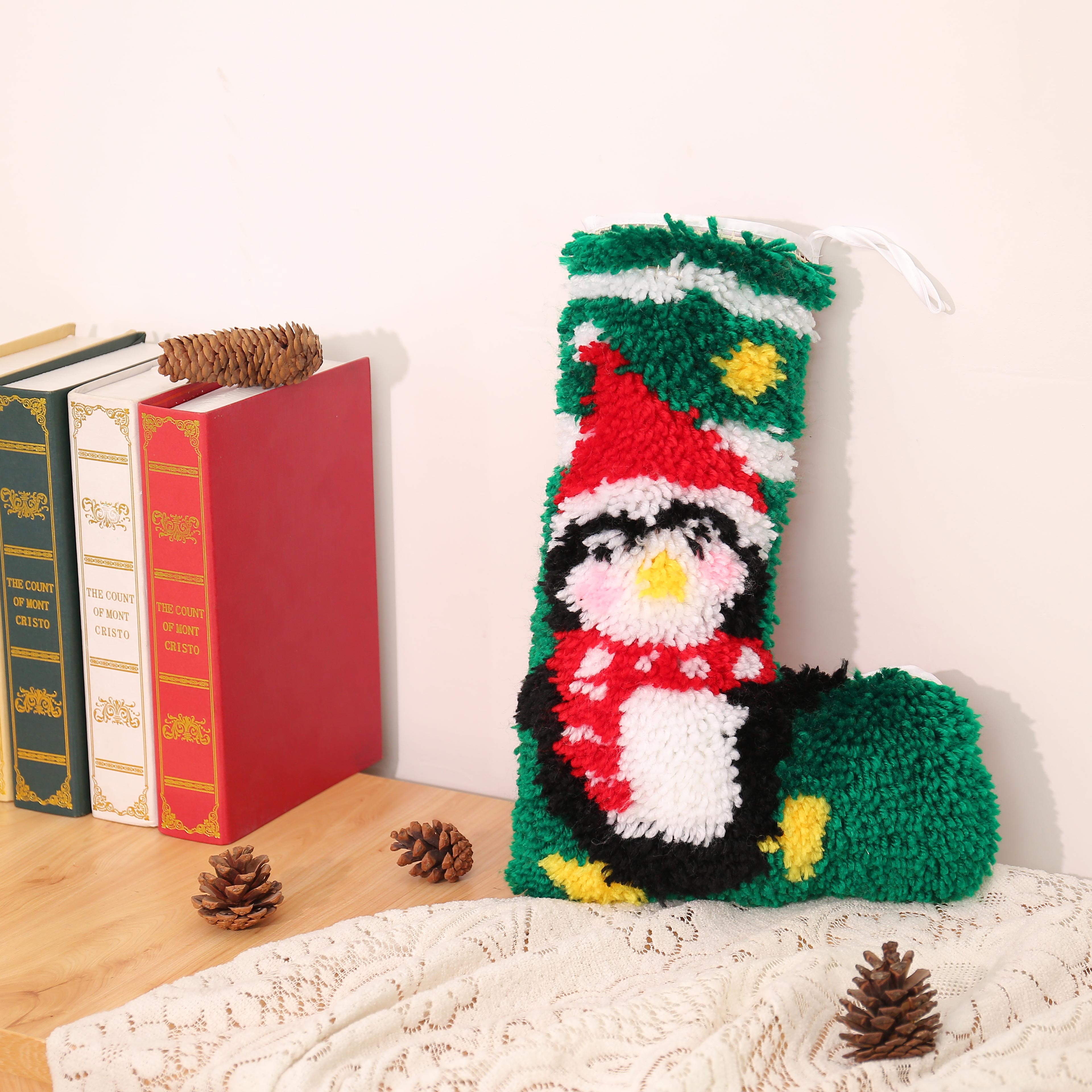 2021 оптовая продажа, новый стиль, сделай сам, Набор для изготовления ковровых покрытий с защелкой, рождественские чулки с вышивкой для детей