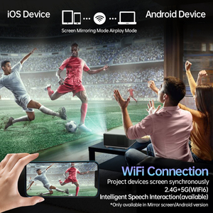 Rigal RD-839 thông minh ngoài trời Wifi 6 Máy Chiếu TV trò chơi 4K Video rạp chiếu phim tại nhà <span class=keywords><strong>3</strong></span> <span class=keywords><strong>LCD</strong></span> Bluetooth theatr Màn hình máy chiếu cho văn phòng - Product Image 2