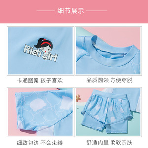 Traje de Baño para Niñas Richgirl, Color Azul Lago, Secado Rápido, UPF 30, para Niños - Product Image 3