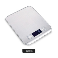 Balance de cuisine numérique 10/5kg-1g avec écran LED, panneau en acier inoxydable, balances électroniques pour la maison, la nourriture, les collations, la pesée, les outils de pâtisserie