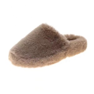 Nuove <span class=keywords><strong>Ciabatte</strong></span> <span class=keywords><strong>Bianche</strong></span> Color Crema Antiscivolo in Morbido Pile per Ragazze, Scarpe da Casa con Punta Chiusa, Pantofole da <span class=keywords><strong>Donna</strong></span> in Pelliccia per Interni - Product Image 5