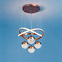 Lustre moderne à LED pour salle à manger, suspension réglable, abat-jour en cristal cubique, lampe suspendue de luxe en fer et acrylique, luminaire de plafond