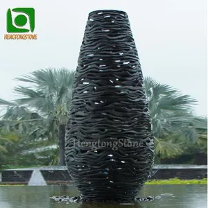Patung vas cor perunggu seni logam dekoratif taman luar ruangan
