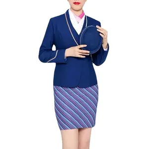 Đồng phục nữ tiếp viên hàng không thiết lập trang phục nữ chuyên nghiệp Vest Váy tiếp viên hàng không Nghi Thức phỏng vấn trang phục nữ công sở
