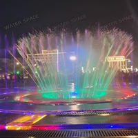 Fontaine musicale interactive géante d'extérieur à LED RGB pour enfants, équipement de jeu pour la place publique de la ville et l'aménagement paysager