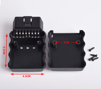 Coque de connecteur mâle OBD2 16 broches noire pour adaptateur de diagnostic Bluetooth ELM327