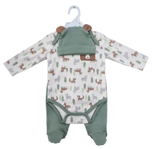 2023 nuovi prodotti <span class=keywords><strong>per</strong></span> bambini set di vestiti <span class=keywords><strong>per</strong></span> neonati appena nati 03 mesi <span class=keywords><strong>per</strong></span> ragazze pagliaccetti a maniche lunghe cappello carino pantalone morbido 3 in uno - Product Image 5