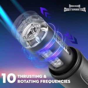 Masturbador Masculino Automático de 10 Modos con Vagina Realista Telescópica y Movimiento de Empuje - Product Image 3