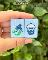 Tuiles de Mahjong surdimensionnées avec motif maritime, finition brillante et 160 pièces pour les passionnés de stratégie