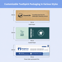 Cure-dents jetables en plastique avec logo personnalisé, emballés individuellement, qualité alimentaire, expédition rapide, emballage en vrac, nettoyage en profondeur, sans danger pour les gencives