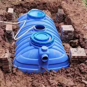 Tanque séptico subterráneo de plástico PE para biogás