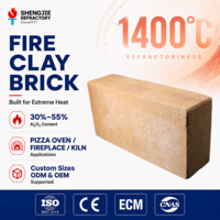 Bloc d'alumine industrielle de haute qualité, argile réfractaire résistante aux hautes températures 1400°C pour revêtement de four à pizza, tailles personnalisées